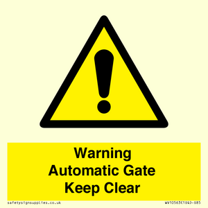 Warning Automatic Gate Keep Clear